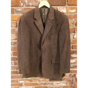 Andrew Fezza mens Baxter microsuede sport coat blazer jacket. Size 43L